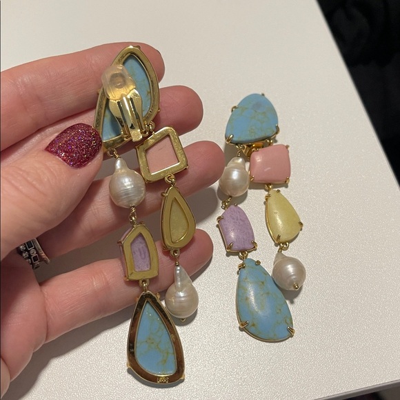 Lele Sadoughi Pebble Chandelier Clip-On Earrings - Picture 7 of 7